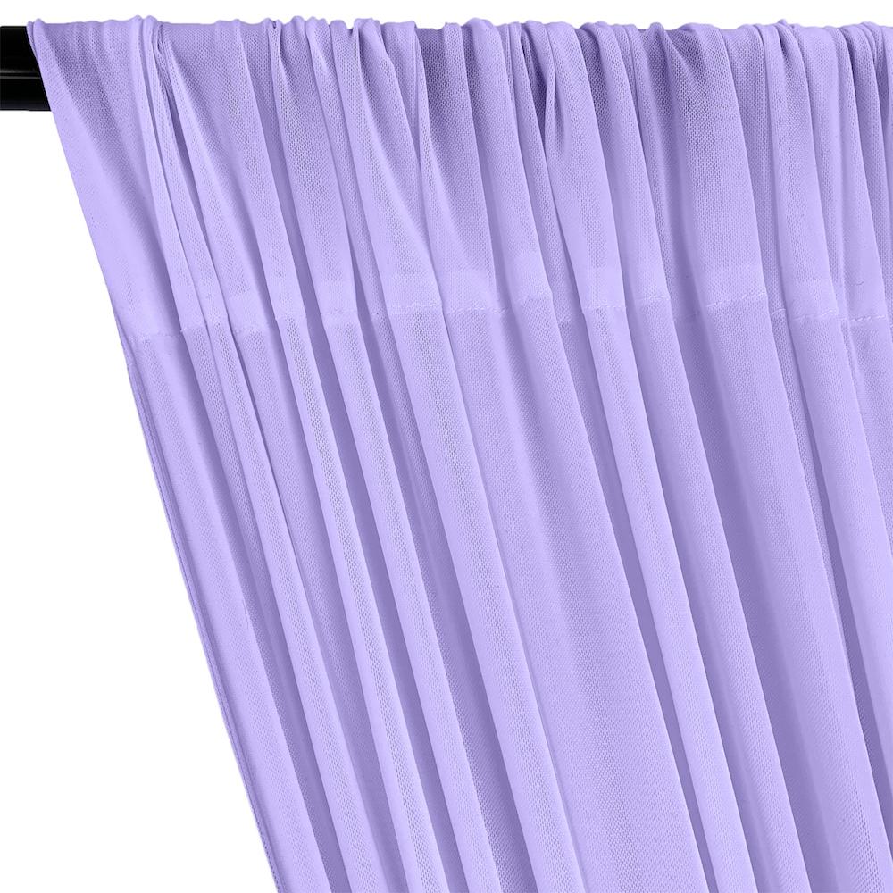 Power Mesh Rod Pocket Curtains - Lilac - Image 2