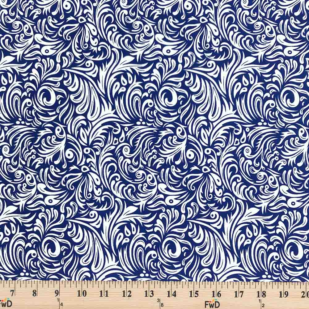Ella Royal Blue Printed ITY (12-2) - Image 2