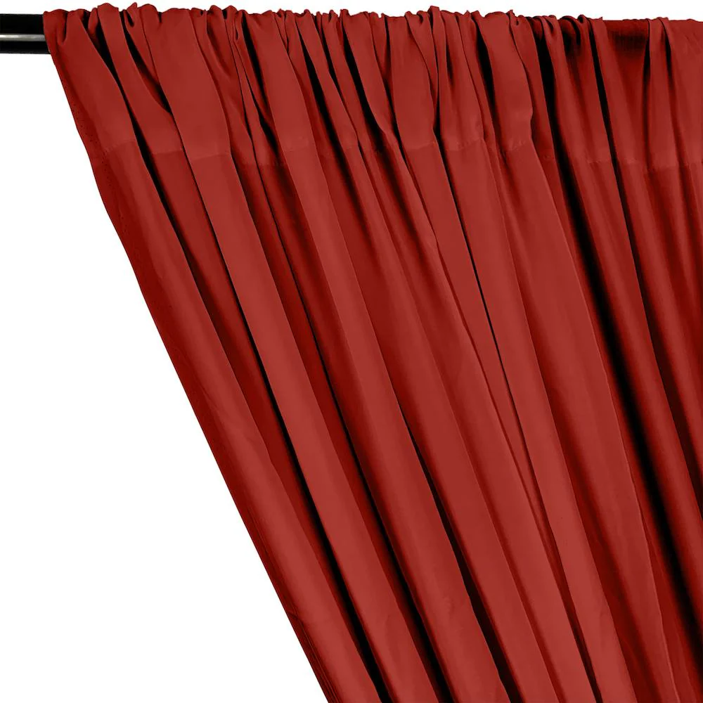 Rayon Challis Rod Pocket Curtains - Red - Image 2