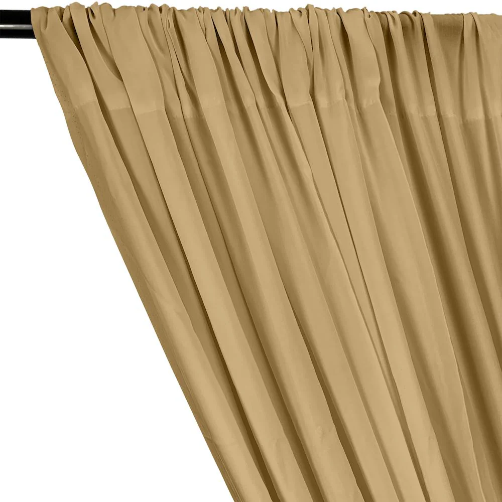 Rayon Challis Rod Pocket Curtains - Tan - Image 2