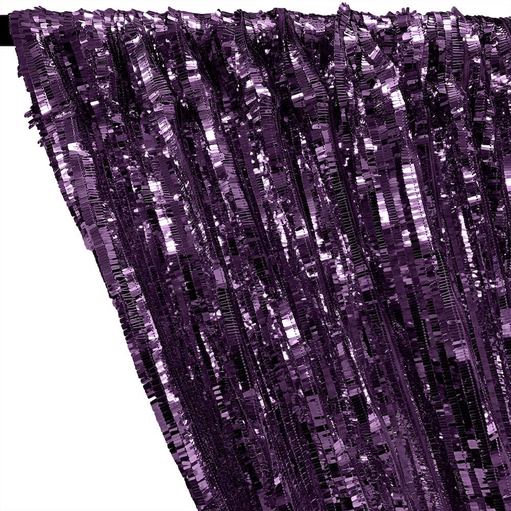 Rectangle Piano Sequins Rod Pocket Curtains - Plum - Image 2