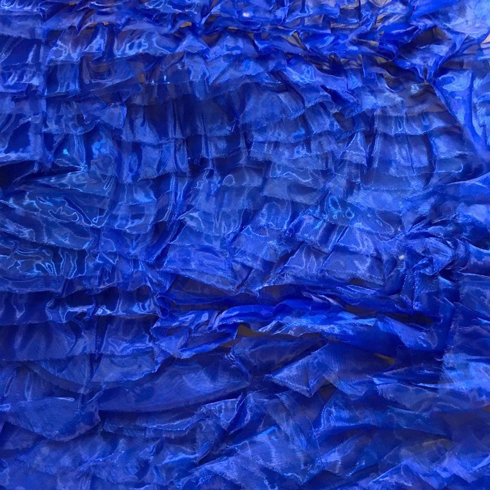Royal Blue Ruffle Organza