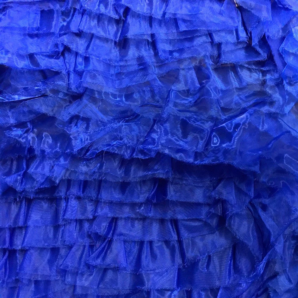 Royal Blue Ruffle Organza - Image 2