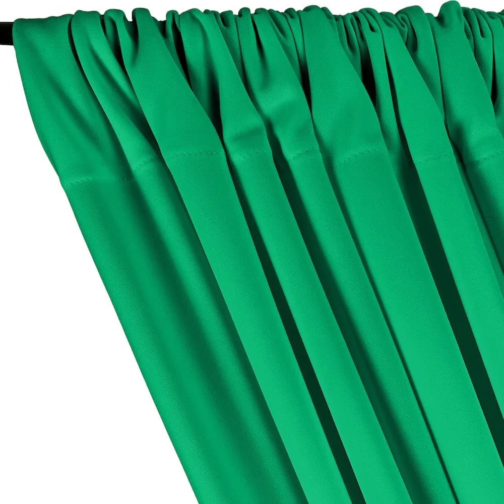 Scuba Double Knit Rod Pocket Curtains - Kelly Green - Image 2