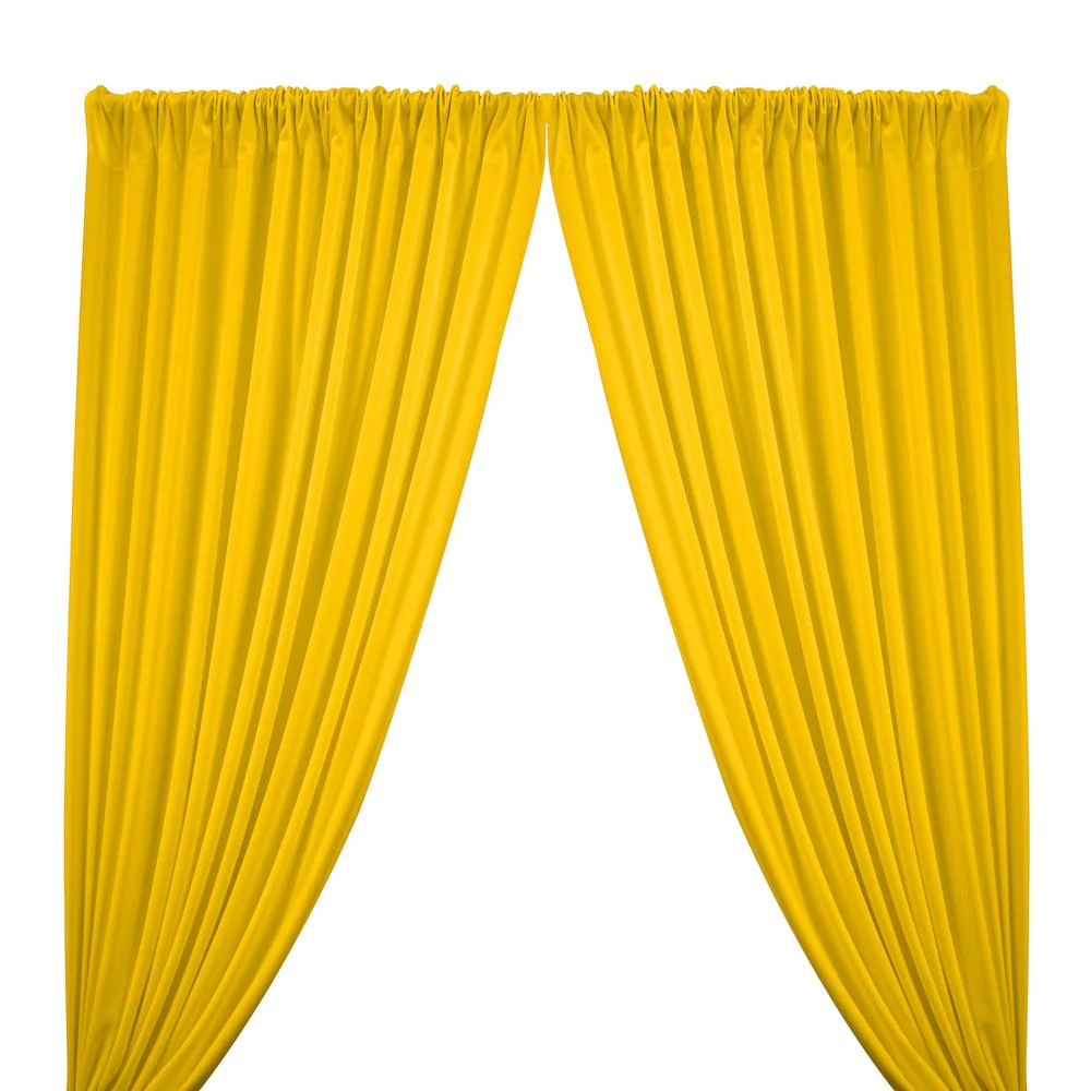 Scuba Double Knit Rod Pocket Curtains - Yellow