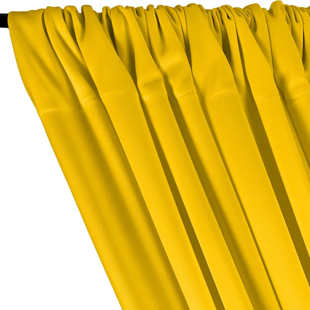 Scuba Double Knit Rod Pocket Curtains - Yellow - Image 2