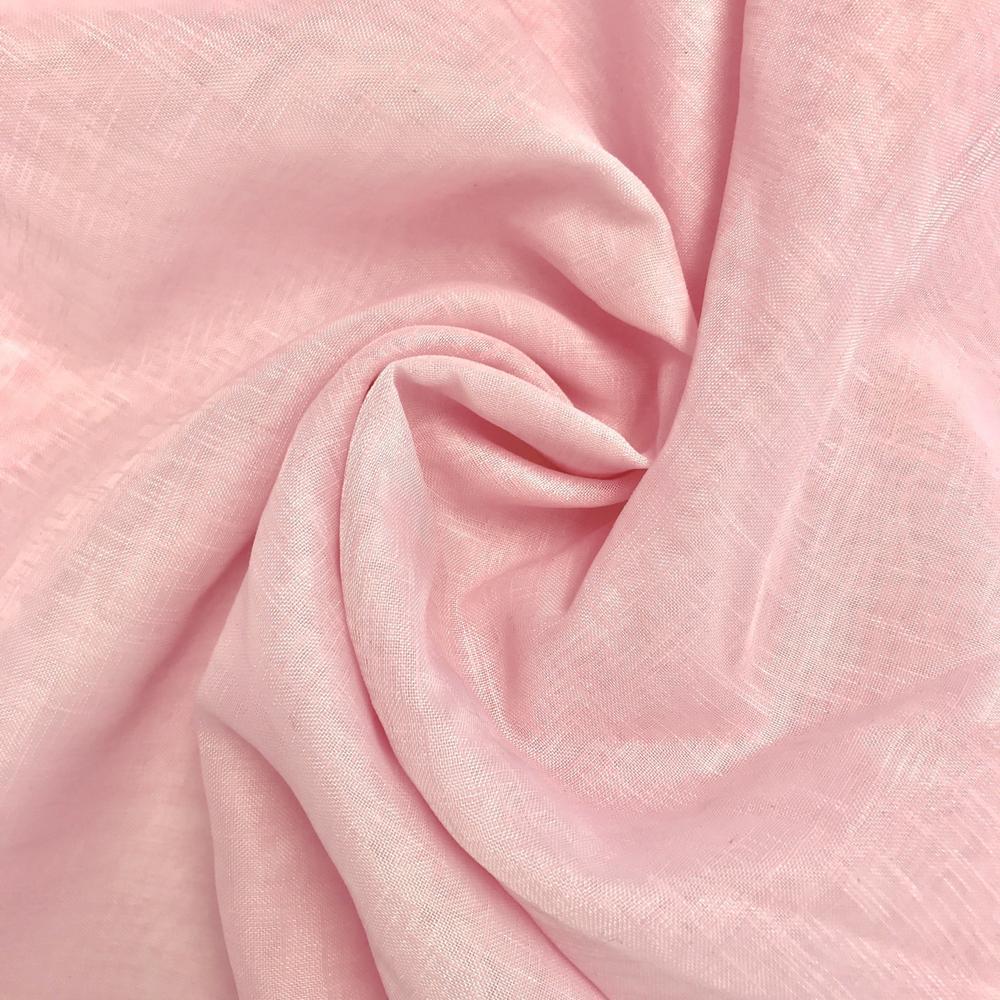 Gasa Sheer Voile Rod Pocket Curtains - Pale Pink - Image 3
