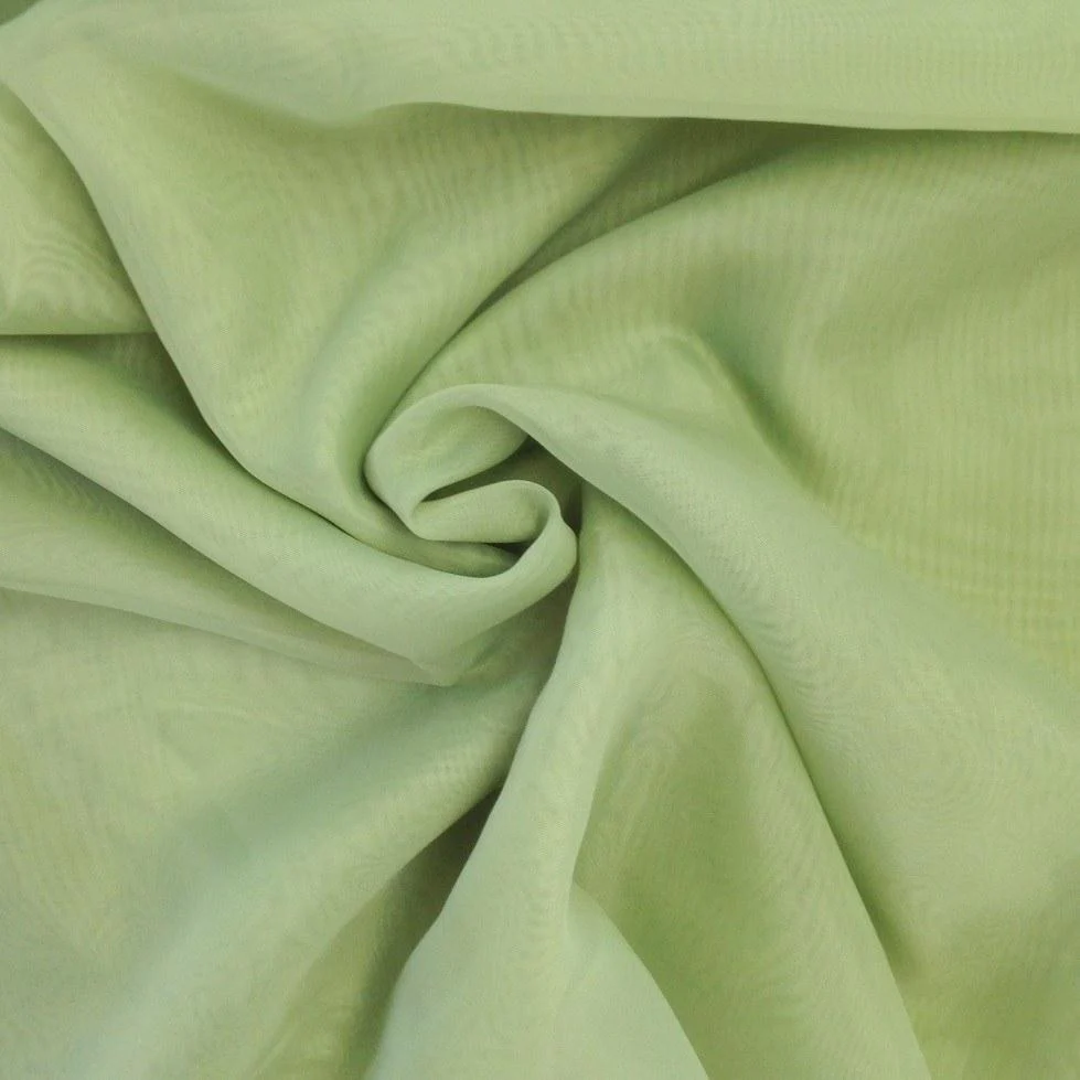 Sheer Voile Rod Pocket Curtains - Sage Green - Image 3