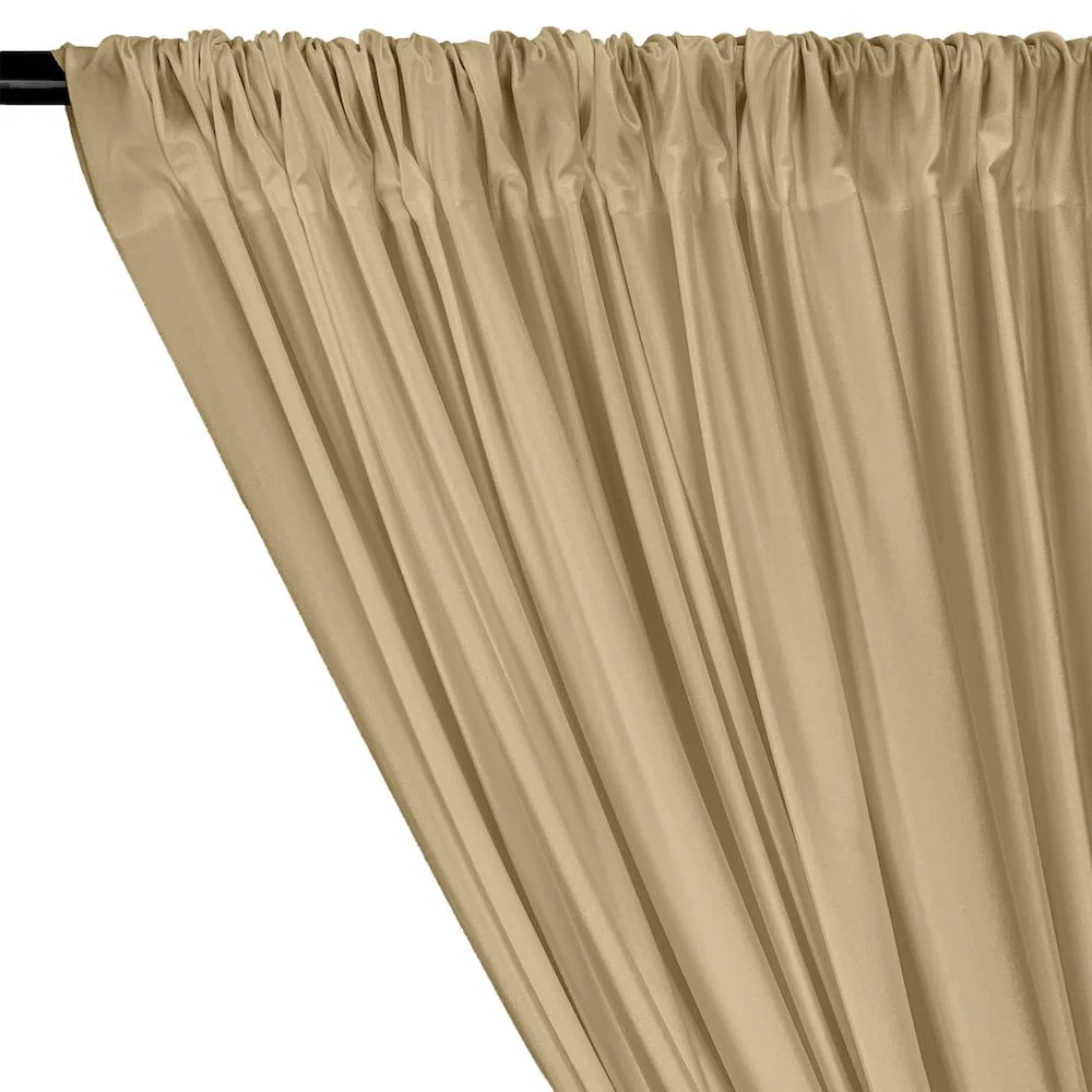 Shiny Milliskin Rod Pocket Curtains - Champagne - Image 2