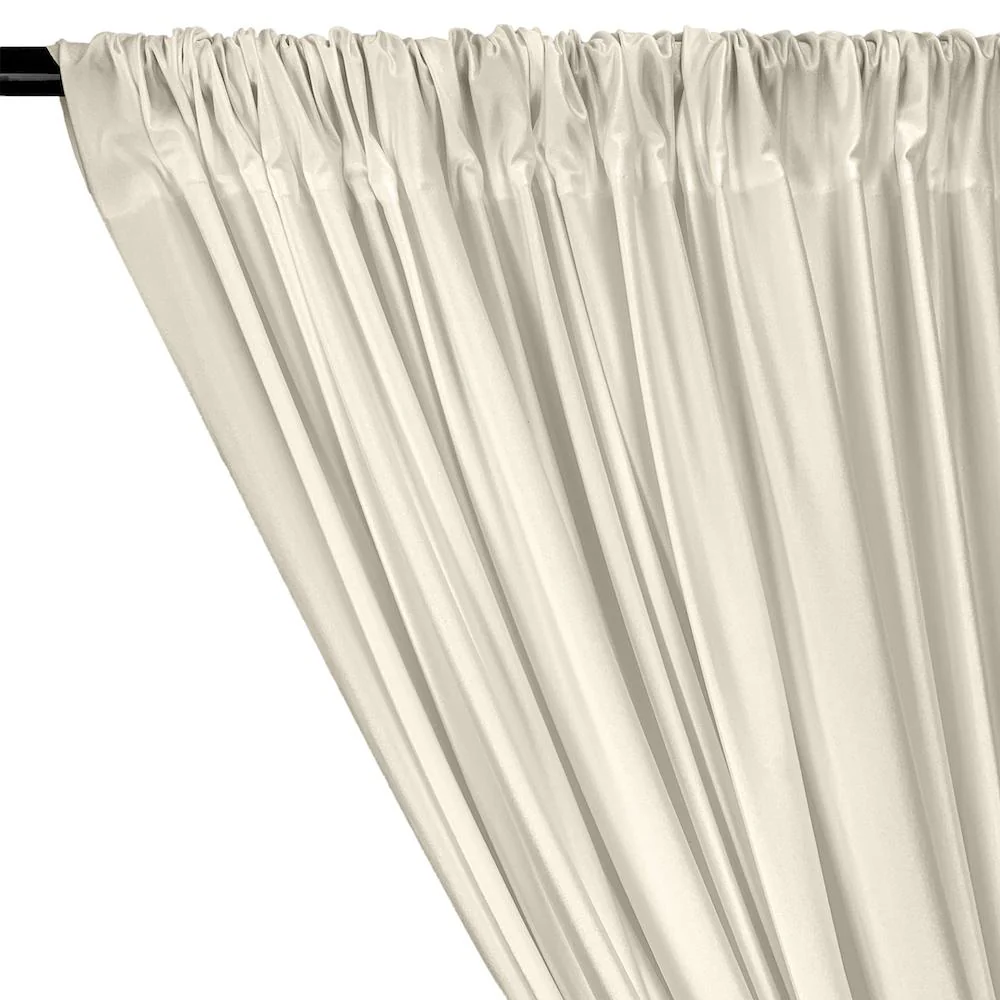 Shiny Milliskin Rod Pocket Curtains - Off White - Image 2