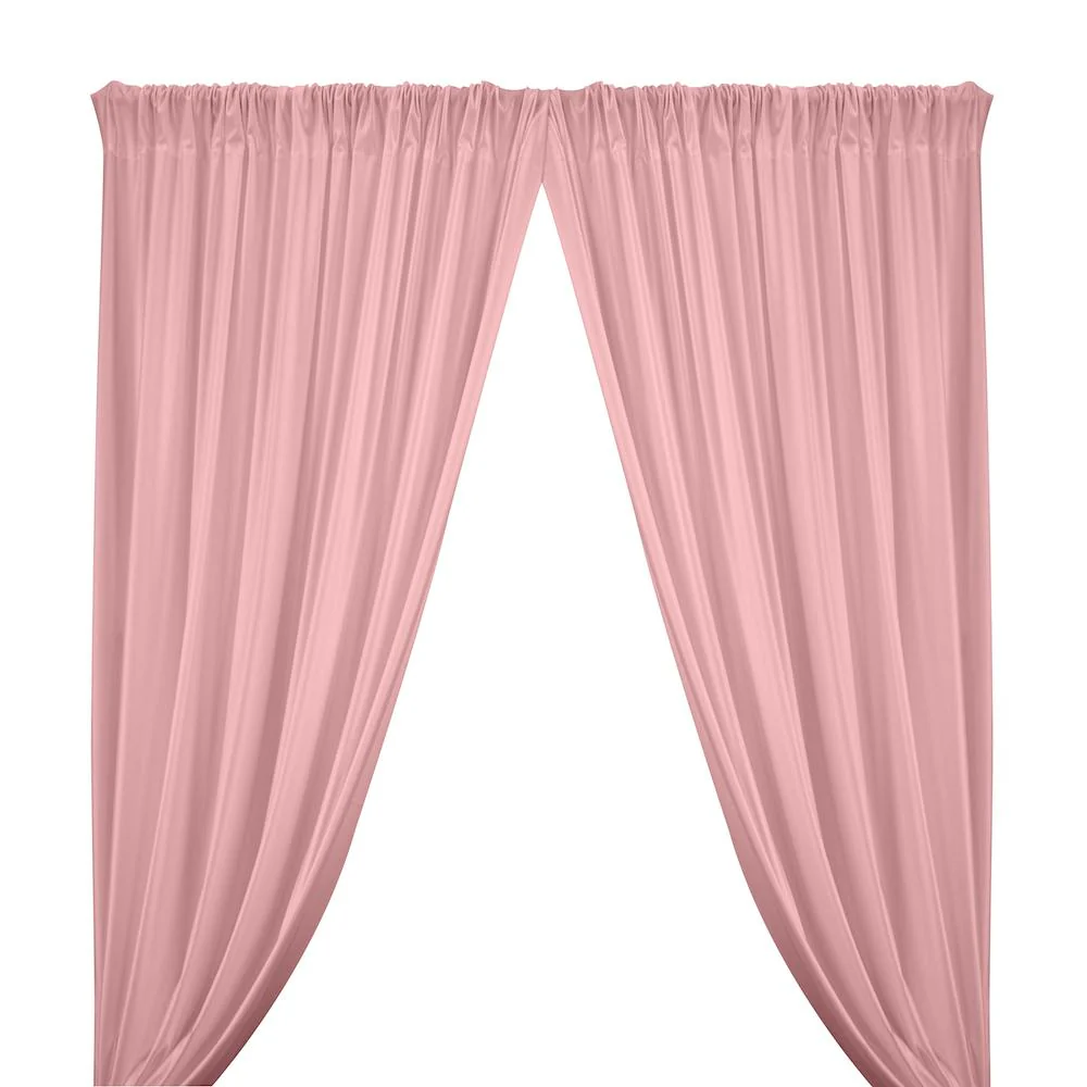 Shiny Milliskin Rod Pocket Curtains - Pink