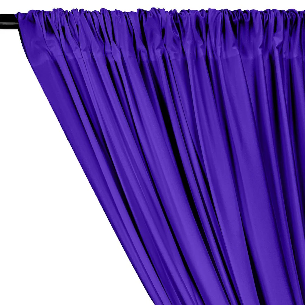 Shiny Milliskin Rod Pocket Curtains - Purple - Image 2