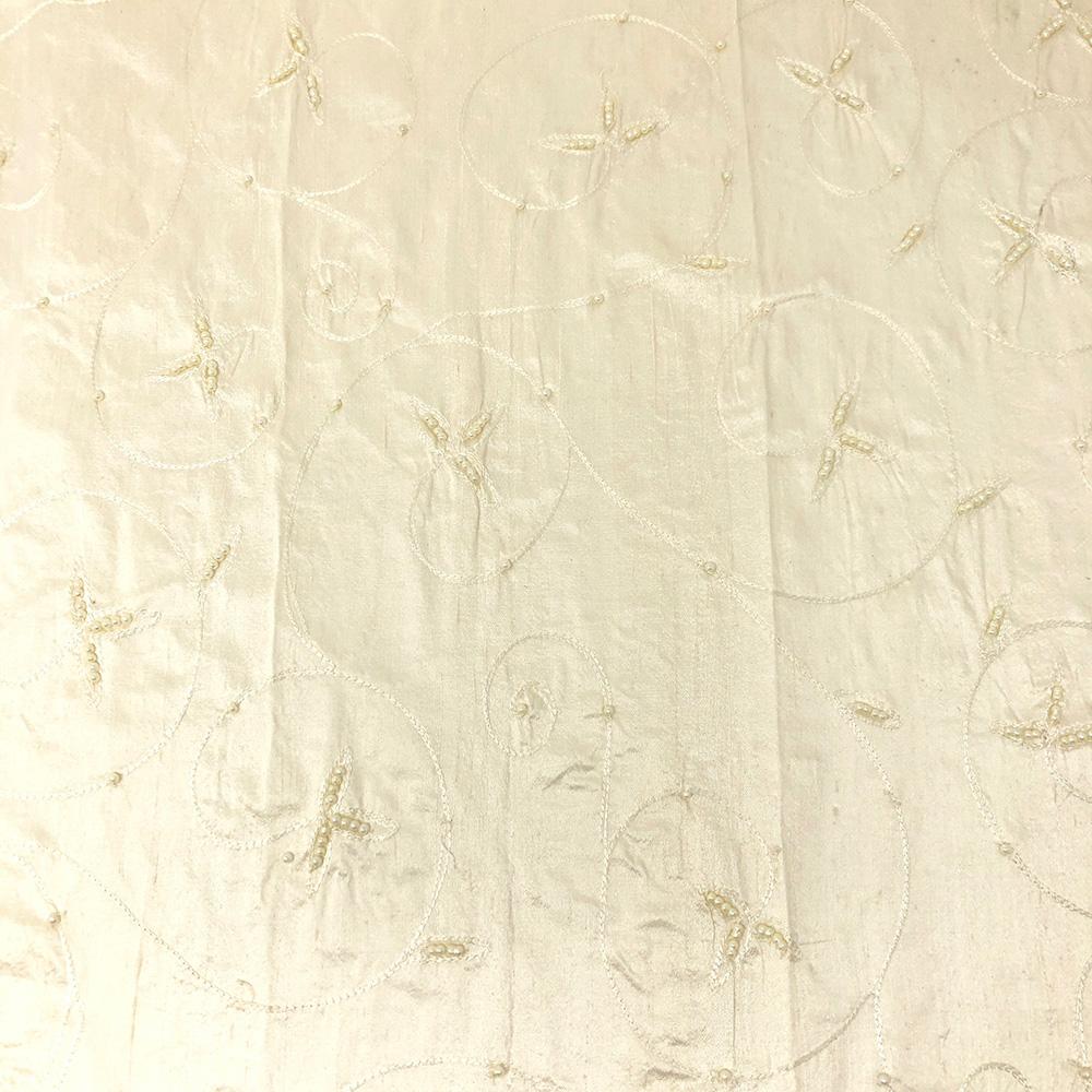 Silk 43" Beaded Bridal Embroidery