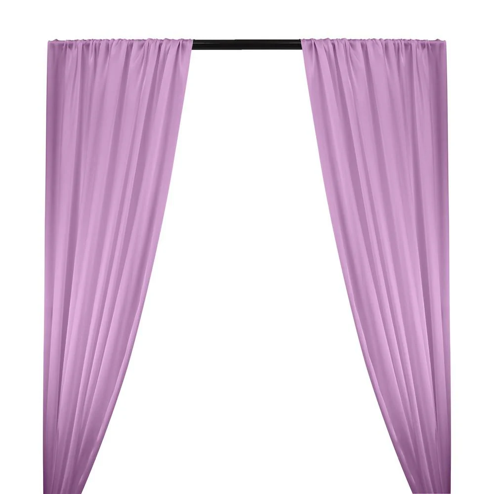 Silk Charmeuse Rod Pocket Curtains - Lavender