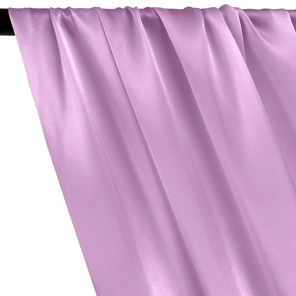 Silk Charmeuse Rod Pocket Curtains - Lavender - Image 2