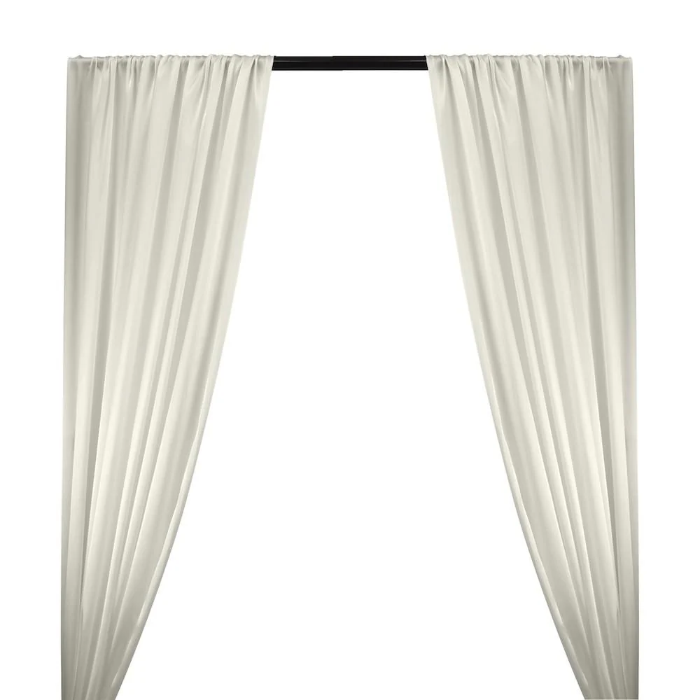 Silk Charmeuse Rod Pocket Curtains - Off White