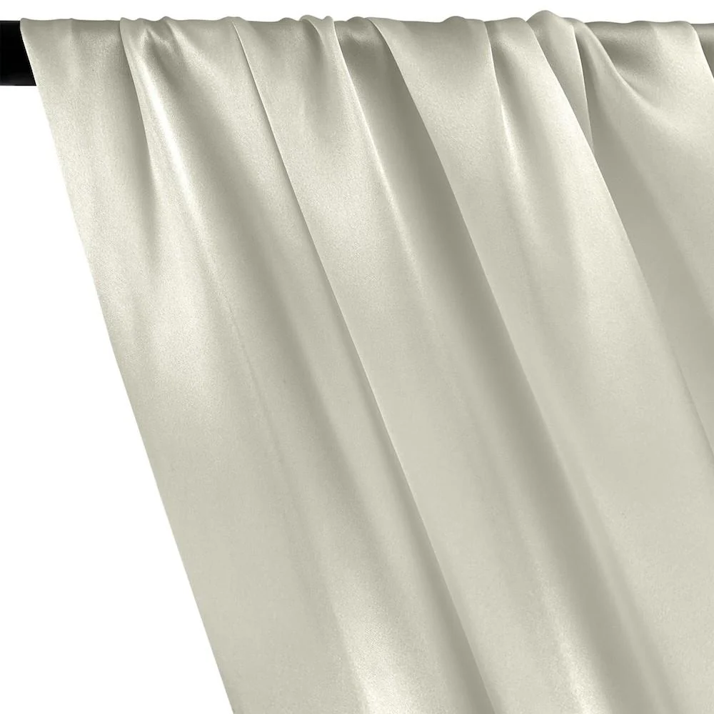 Silk Charmeuse Rod Pocket Curtains - Off White - Image 2