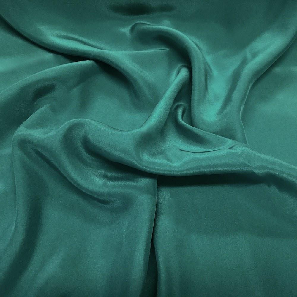 Silk Charmeuse Rod Pocket Curtains - Teal - Image 3