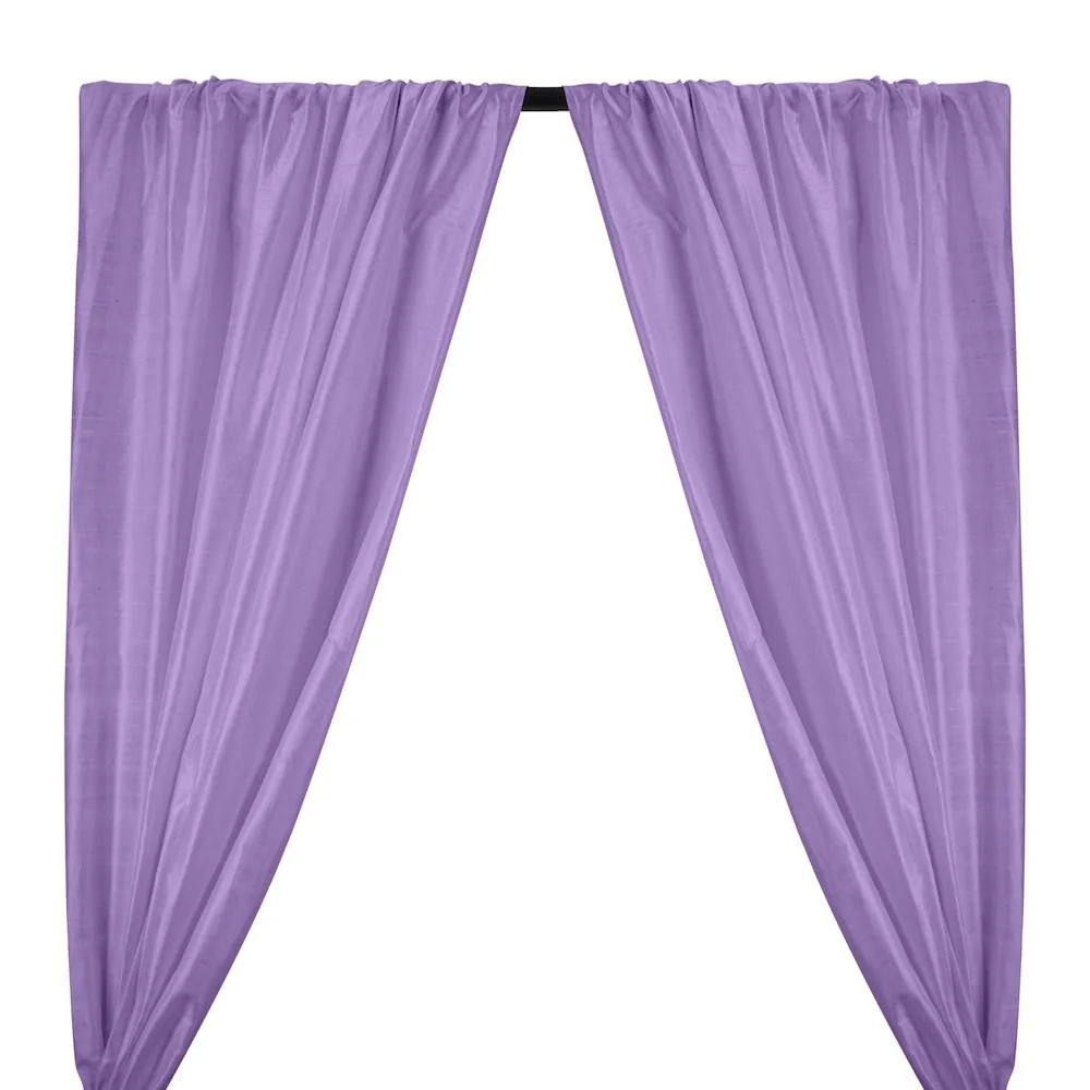Silk Dupioni (54 Inch) Rod Pocket Curtains - Lilac