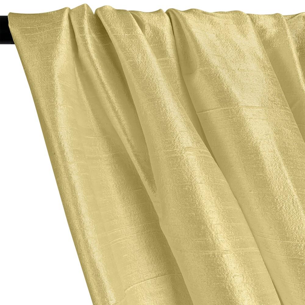 Silk Dupioni (54 Inch) Rod Pocket Curtains - Sunset Yellow - Image 2
