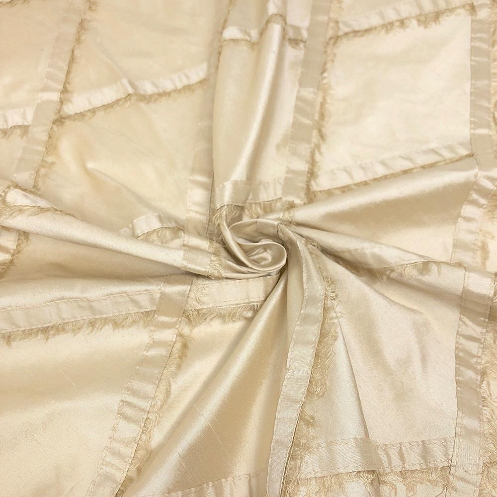 Silk Dupioni Checkered Embroidery - Image 3