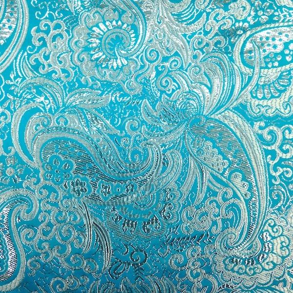 Silver Paisley Metallic Brocade - Image 23