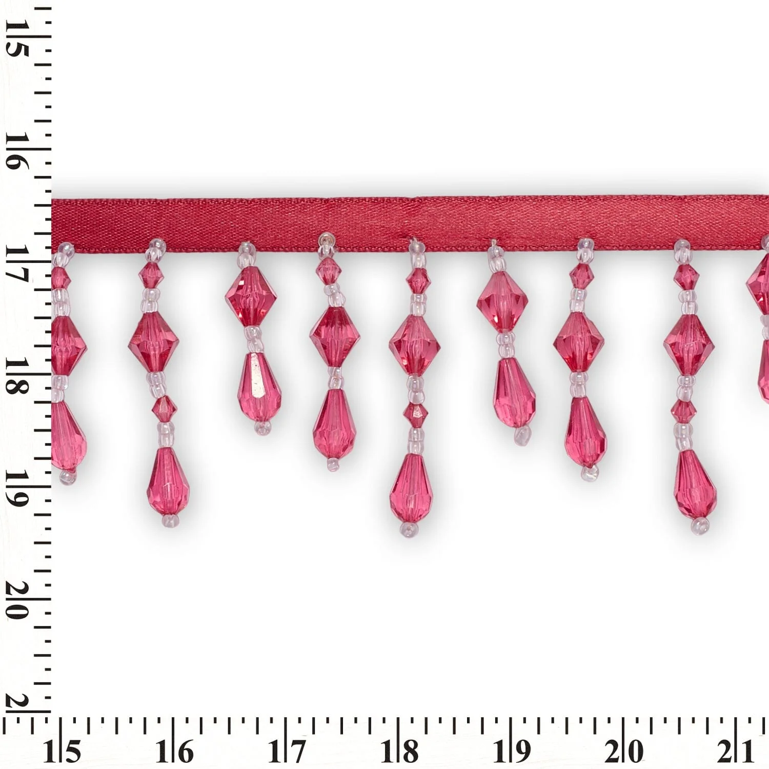 Small Teardrop Beaded Rhinestone Tassel Fringe Trim - Image 10