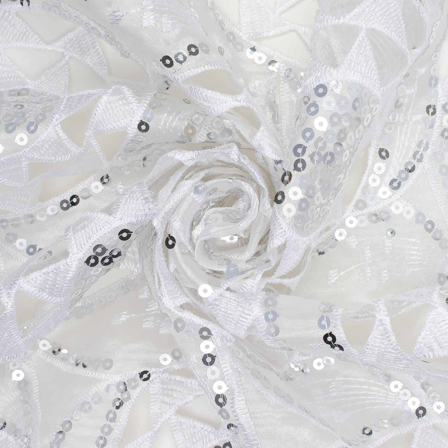 Solar Sequins On Organza Lace - Image 2