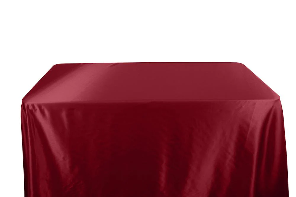 Stretch Charmeuse Satin Banquet Rectangular Table Covers - 8 Feet - Image 14