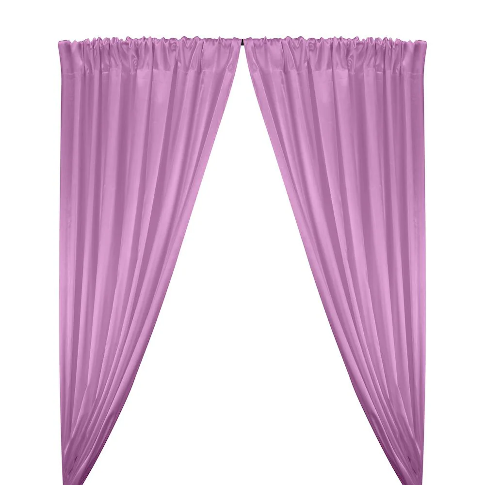 Stretch Charmeuse Satin Rod Pocket Curtains - Lavender