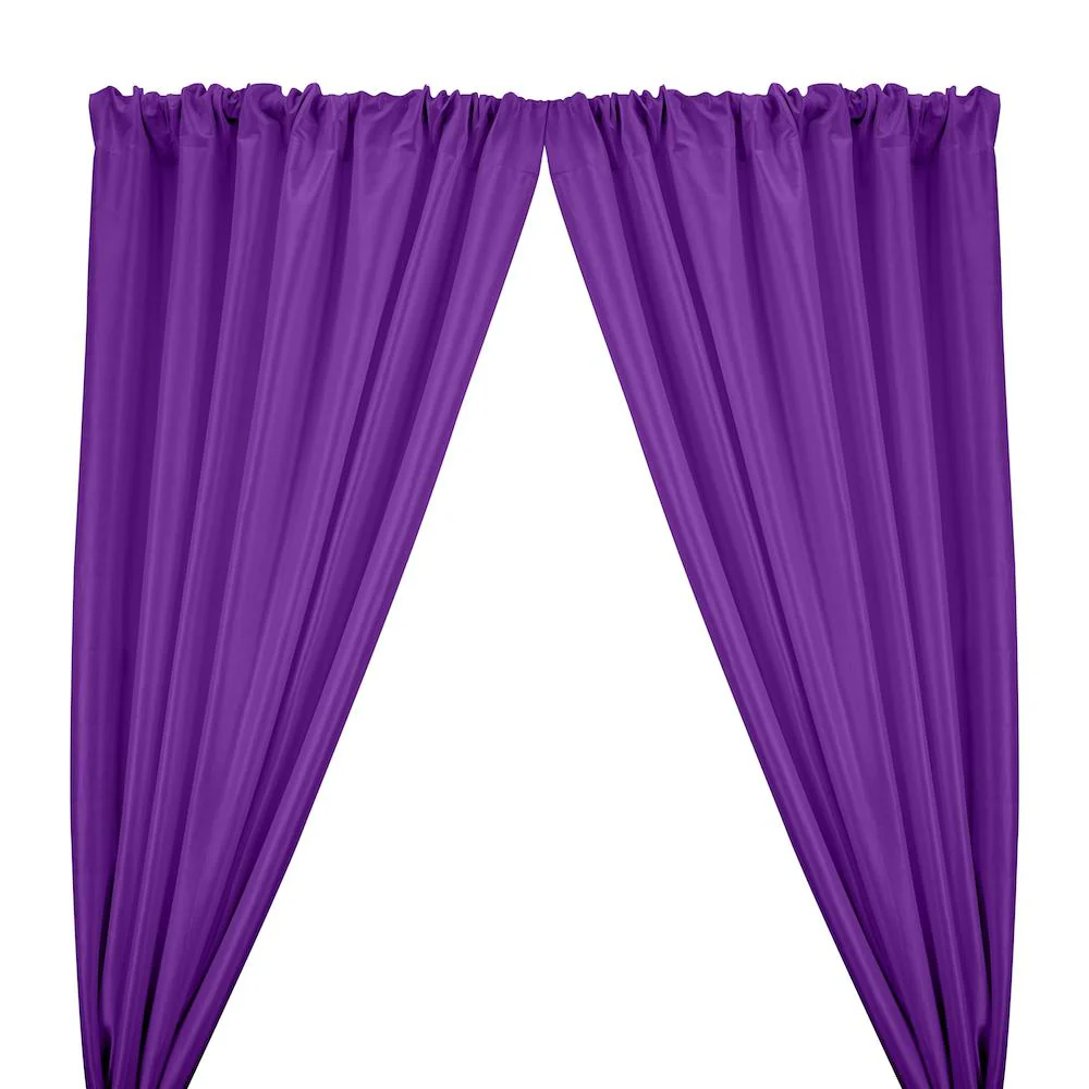 Stretch Taffeta Rod Pocket Curtains - Purple