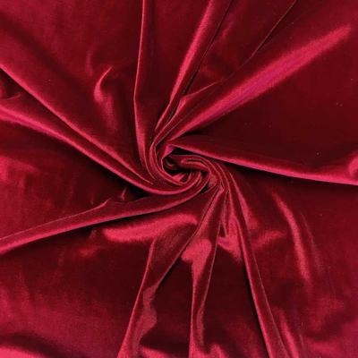Stretch Velvet Rod Pocket Curtains - Burgundy - Image 3