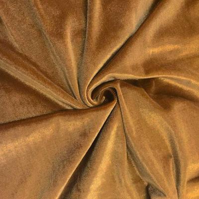 Stretch Velvet Rod Pocket Curtains - Copper - Image 3