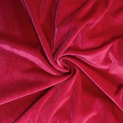 Stretch Velvet Rod Pocket Curtains - Fuchsia - Image 3