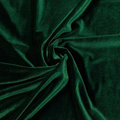 Stretch Velvet Rod Pocket Curtains - Hunter Green - Image 3