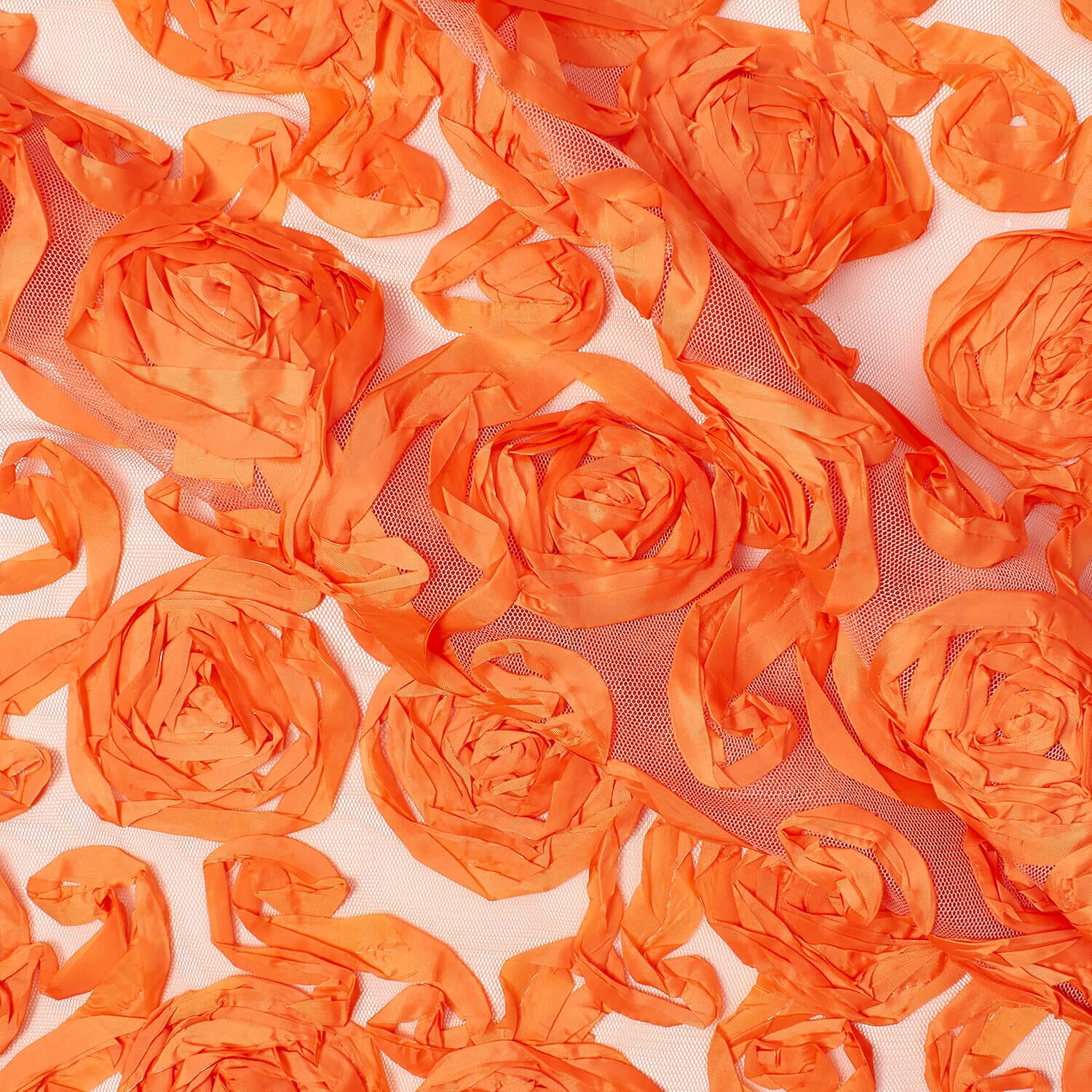 Taffeta Ribbon Rosette On Mesh - Image 2