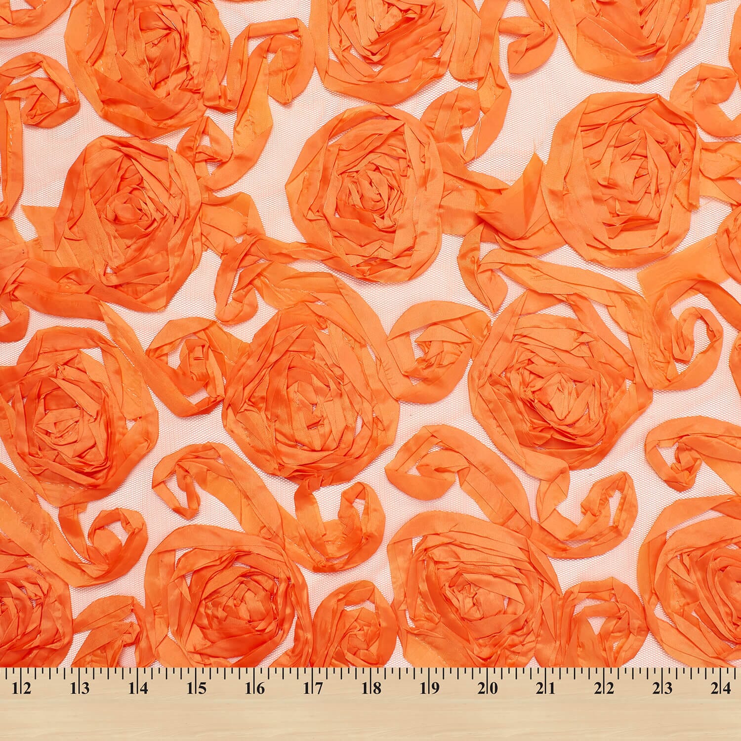 Taffeta Ribbon Rosette On Mesh - Image 4