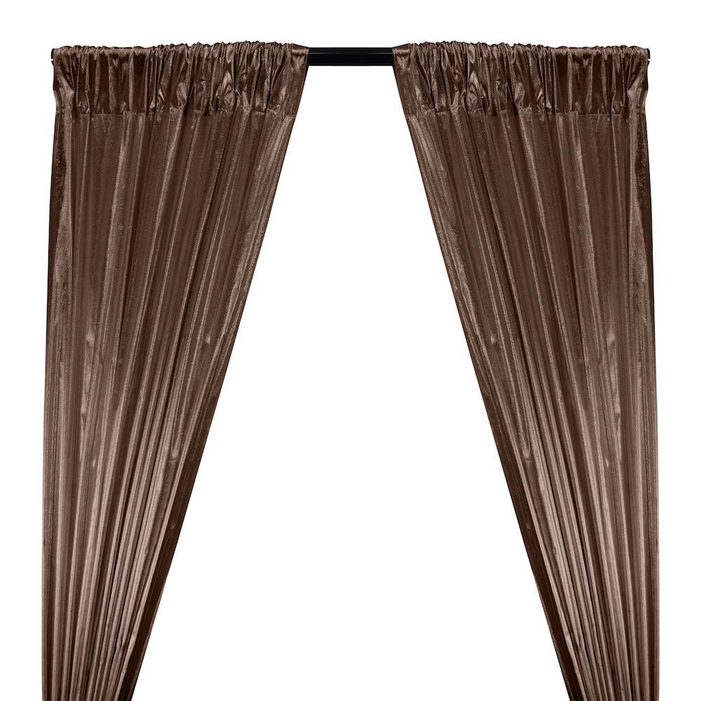 Tissue Lame Rod Pocket Curtains - Bronze