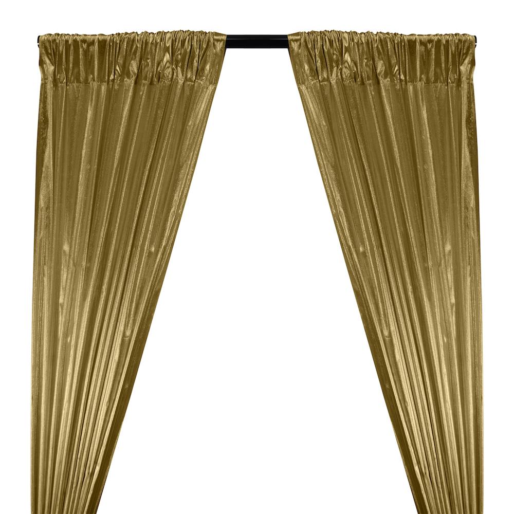 Tissue Lame Rod Pocket Curtains (All Colors Available) - Gold