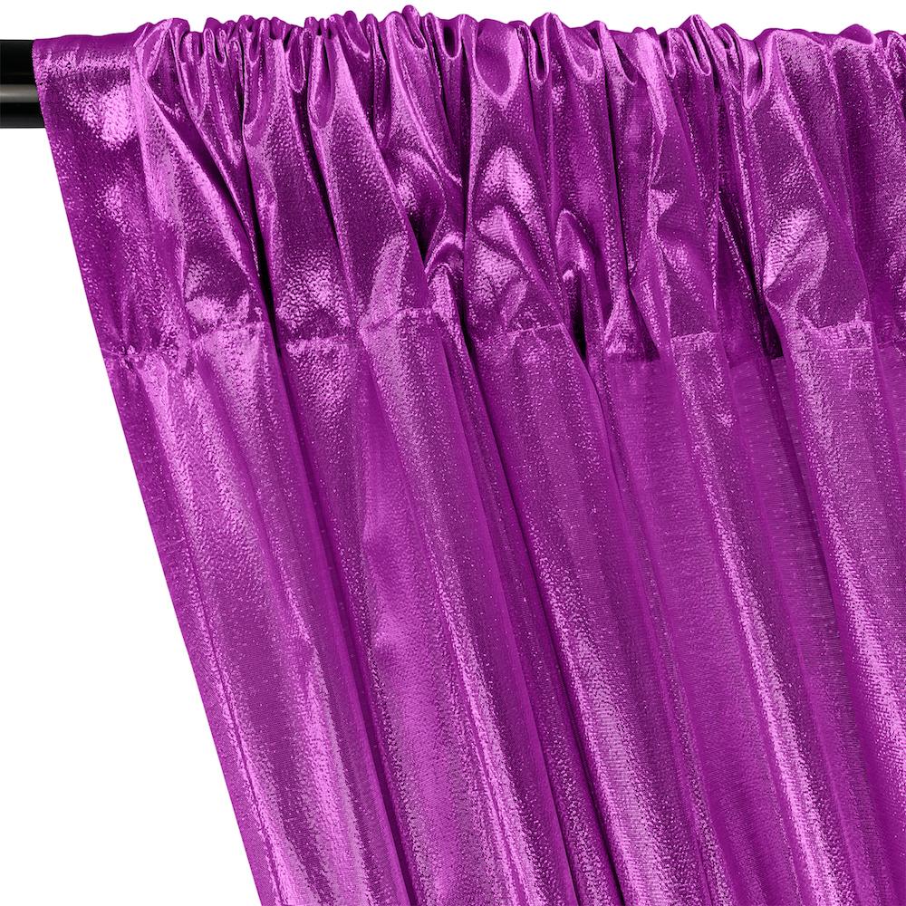 Tissue Lame Rod Pocket Curtains - Purple - Image 2