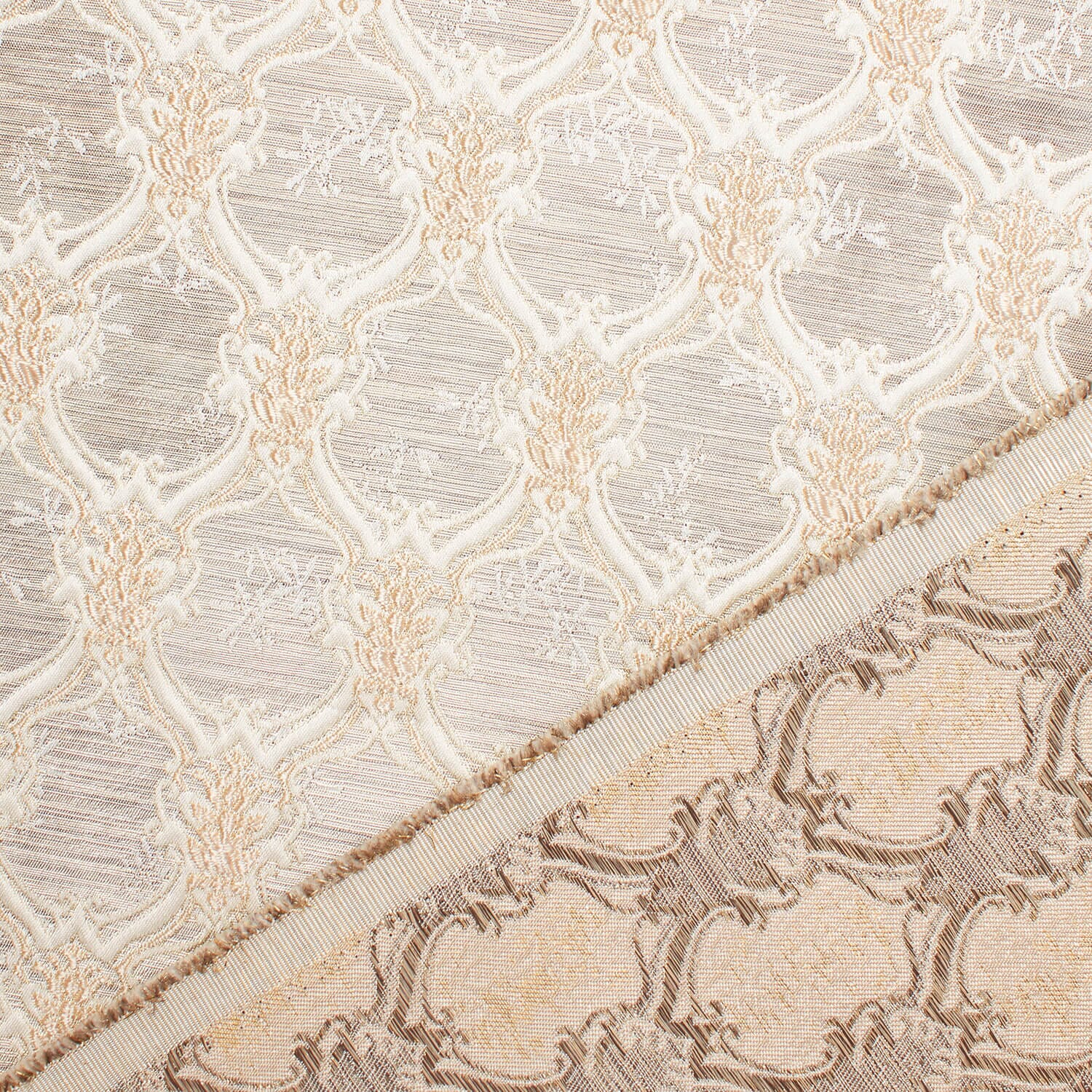 Trellis Geometric Extra Wide Two Tone Metallic Jacquard - Image 4
