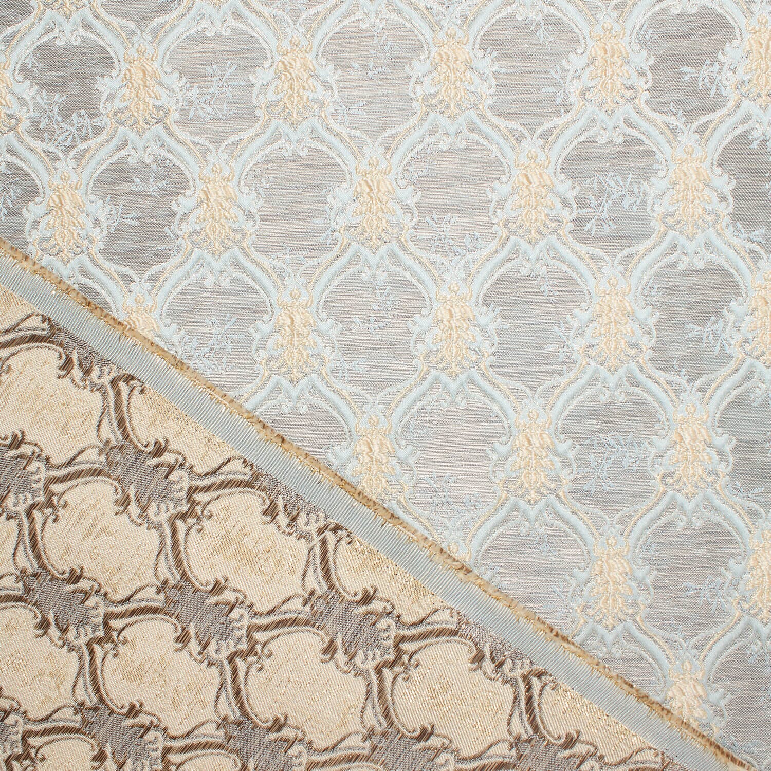 Trellis Geometric Extra Wide Two Tone Metallic Jacquard - Image 8