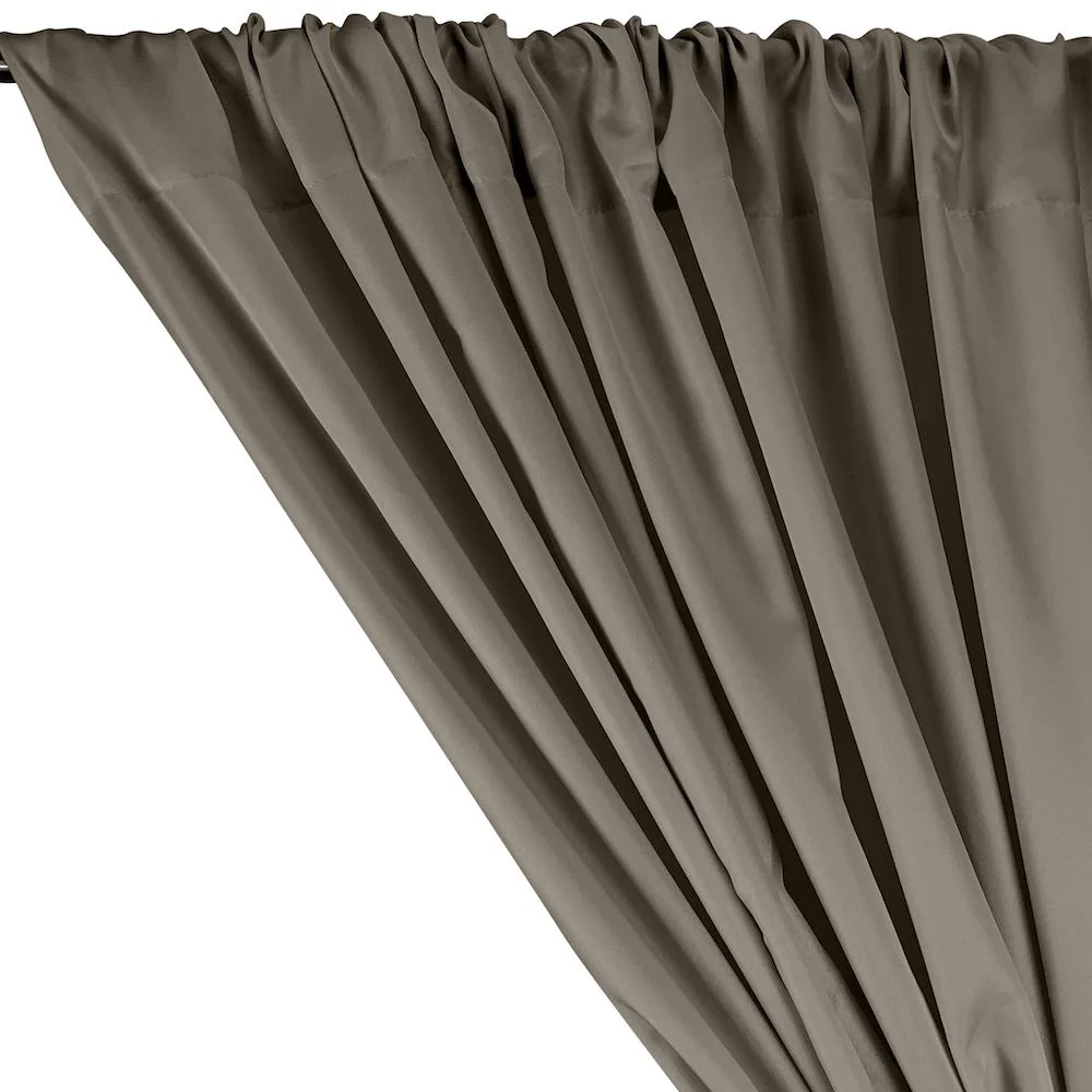 Polyester Twill Rod Pocket Curtains - Grey - Image 2