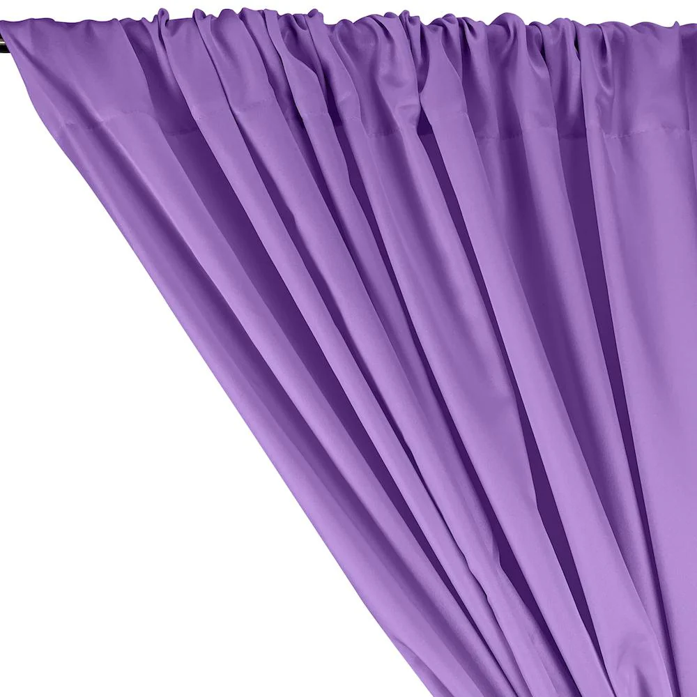 Polyester Twill Rod Pocket Curtains - Lilac - Image 2