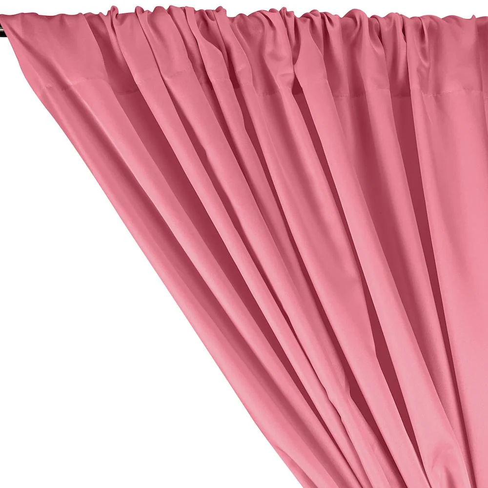 Polyester Twill Rod Pocket Curtains - Pink - Image 2