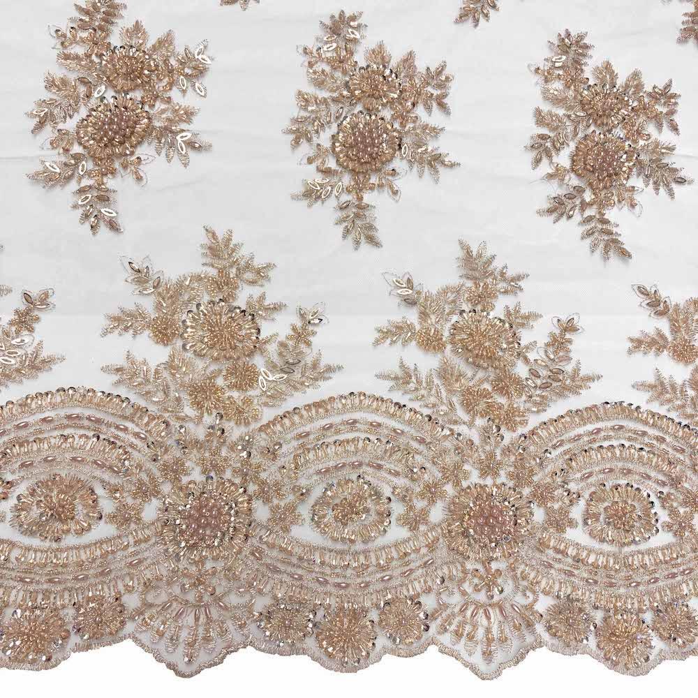 Viburnum Bridal Lace Beaded Fabric - Image 15