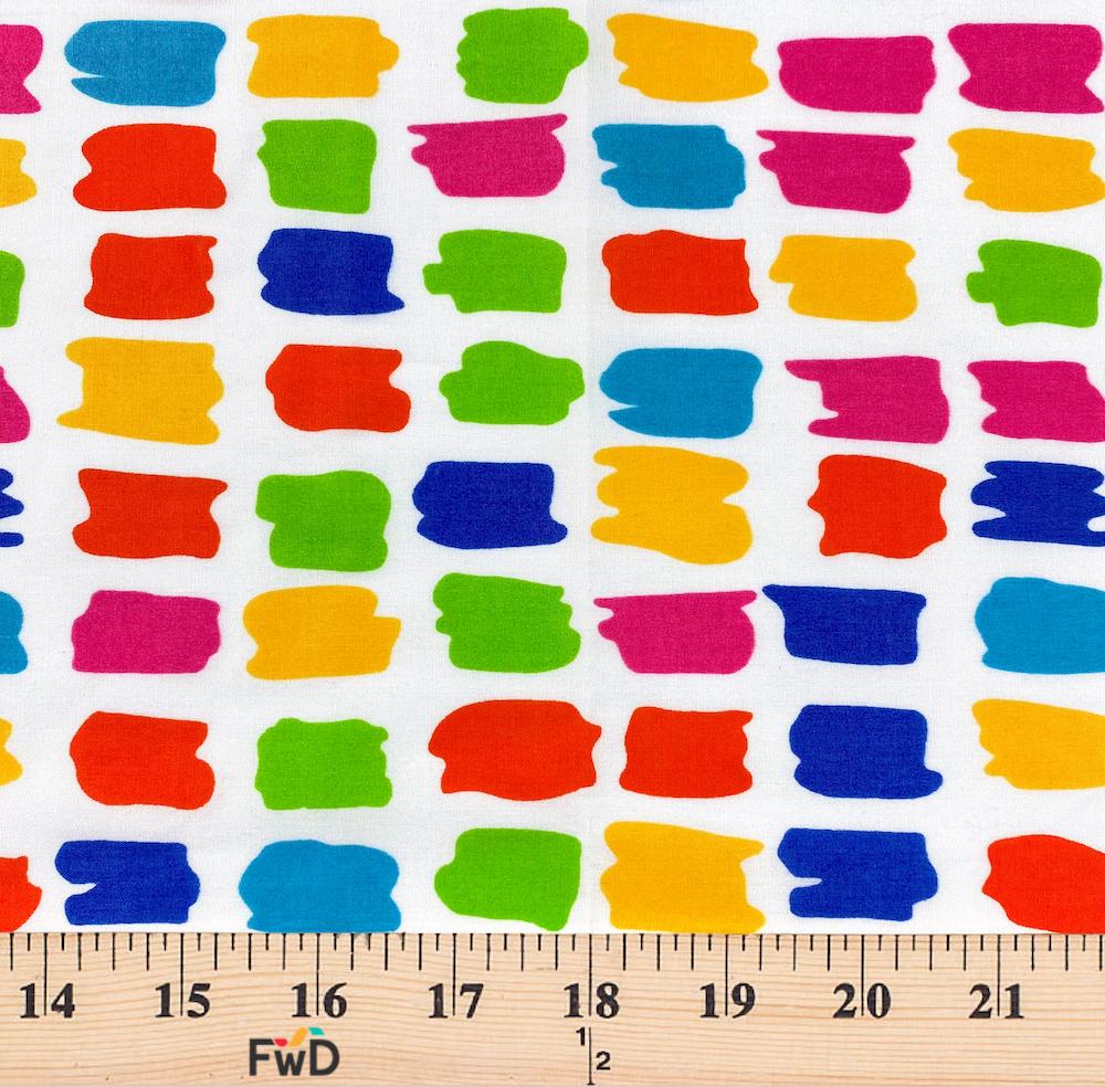 White Puzzle Piece Print Broadcloth - Image 3