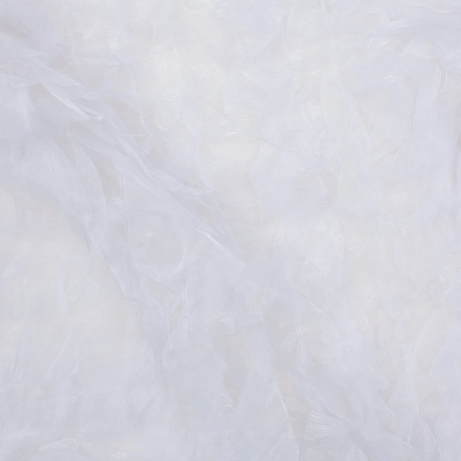 White Ruffle Organza