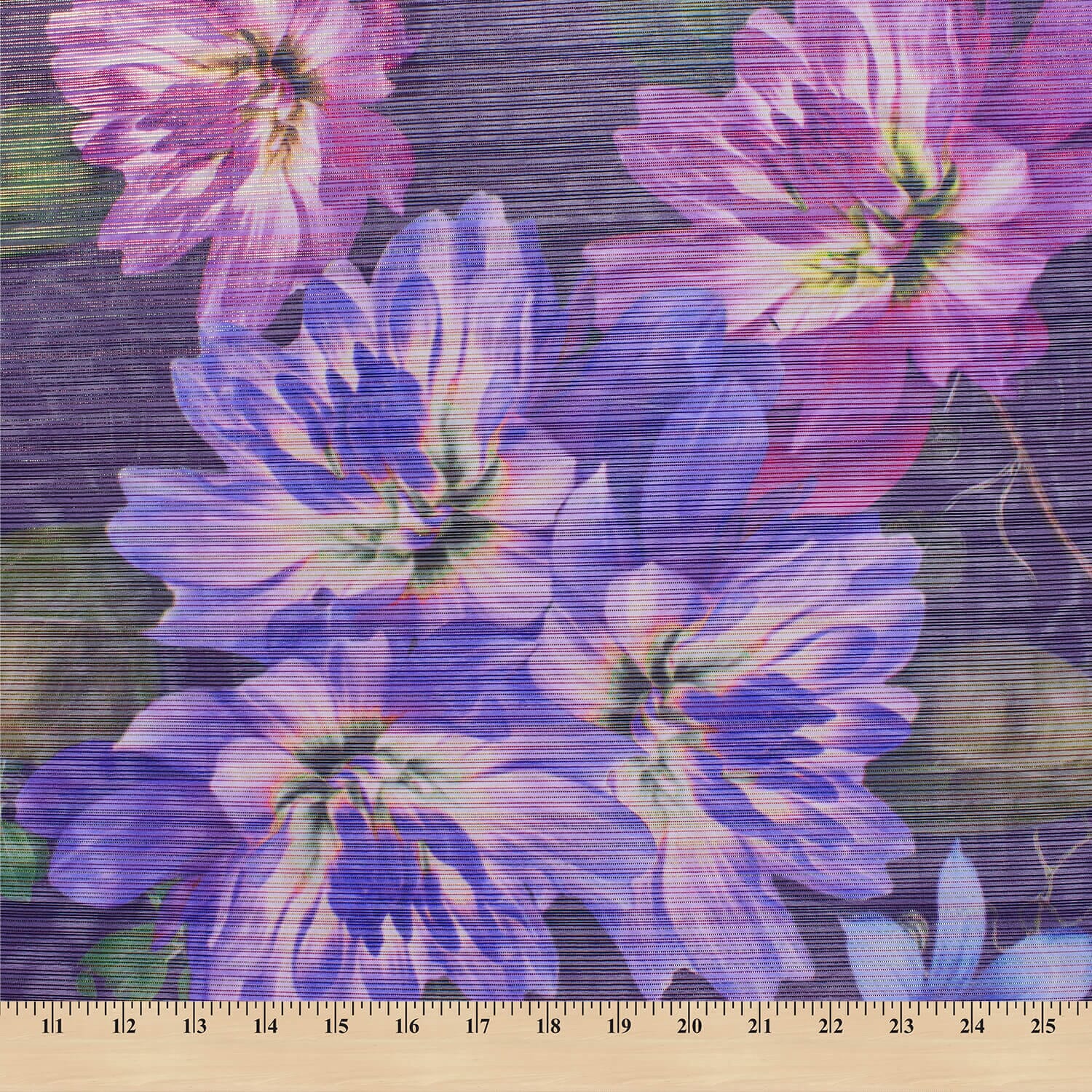 Zari Metallic Chiffon Jacquard - Hibiscus Print - Image 16